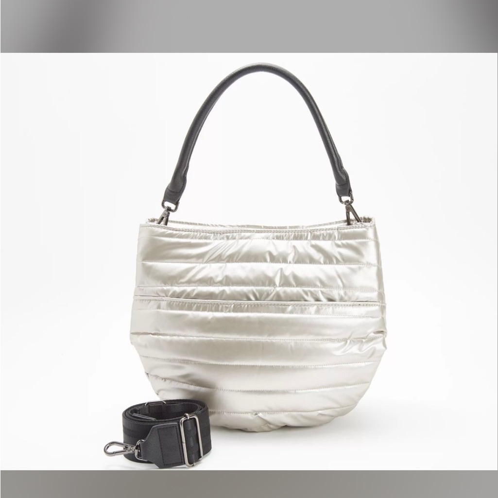 Think Royln U Messenger Bag With Two Straps  Monterey Silver